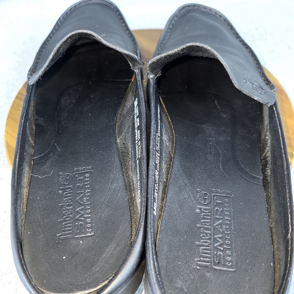 Timberland loafers open back genuine leather slip ons Womens 9.5 m Almost New - Picture 6 of 8
